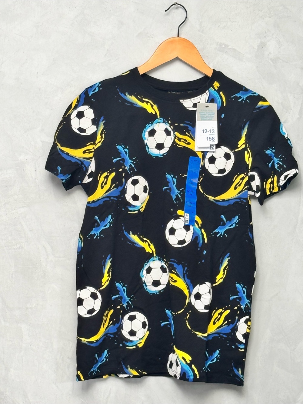 Boys Soccer Print T-Shirt ⚽️ Size 12–13 (158 cm) NWT Primark